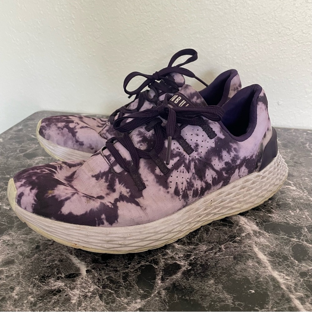 NO BULL Ripstop Runner Sneakers Men’s 7.5 Women’s 9 Purple Tie Dye Athletic Shoe